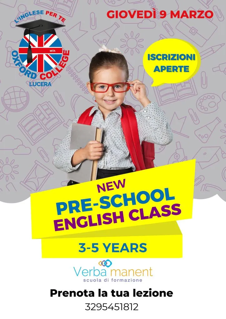 Pre-school English Class: prenota la tua lezione